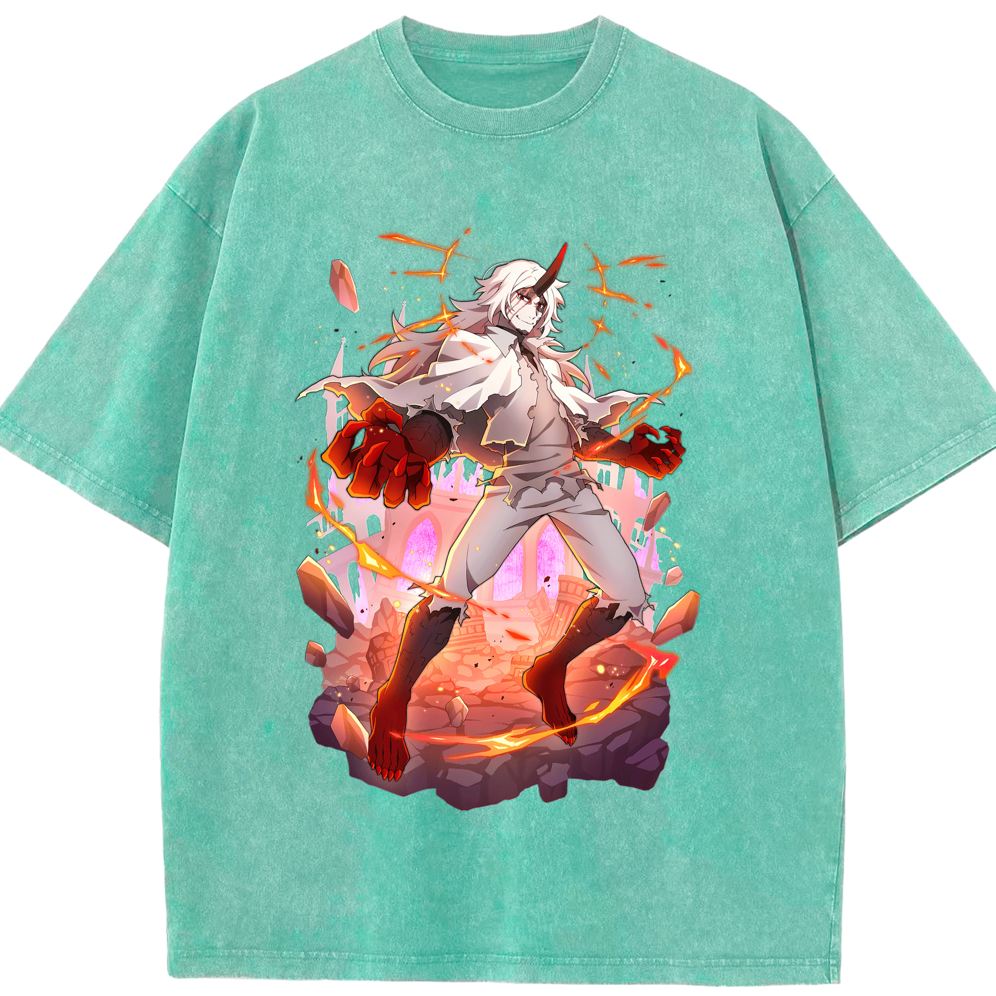 （画像用） 文豪ストレイドッグス Bungo Stray Dogs 綿100% ヴィンテージ風 半袖Tシャツ（フロントプリント）